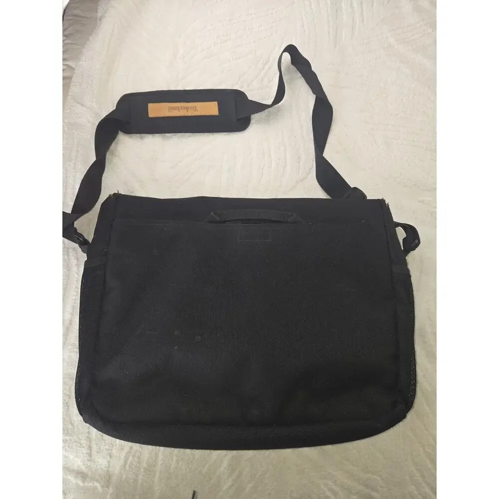 Timberland Vintage Canvas Messenger Bag Laptop Crossbody Large 18x15 Black